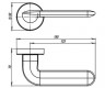 Ручки раздельные Armadillo Excalibur URB4 MW/SC-33 (итальянский/тисненый)