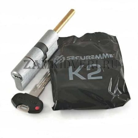 Механизм цилиндровый Securemme K2 60 мм (30*30) кл/шток (мат.никель)